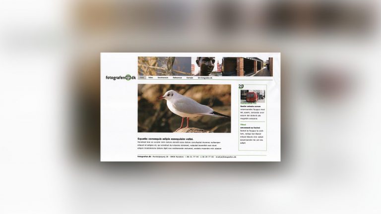 Fotografen.dk en at mine første hjemmesider