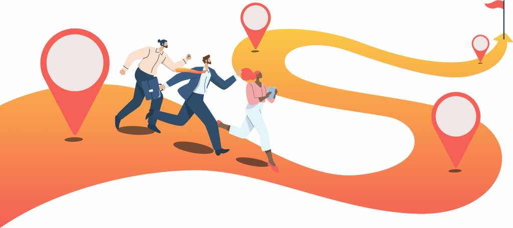 Illustation af en Simplificering af brugerrejser
